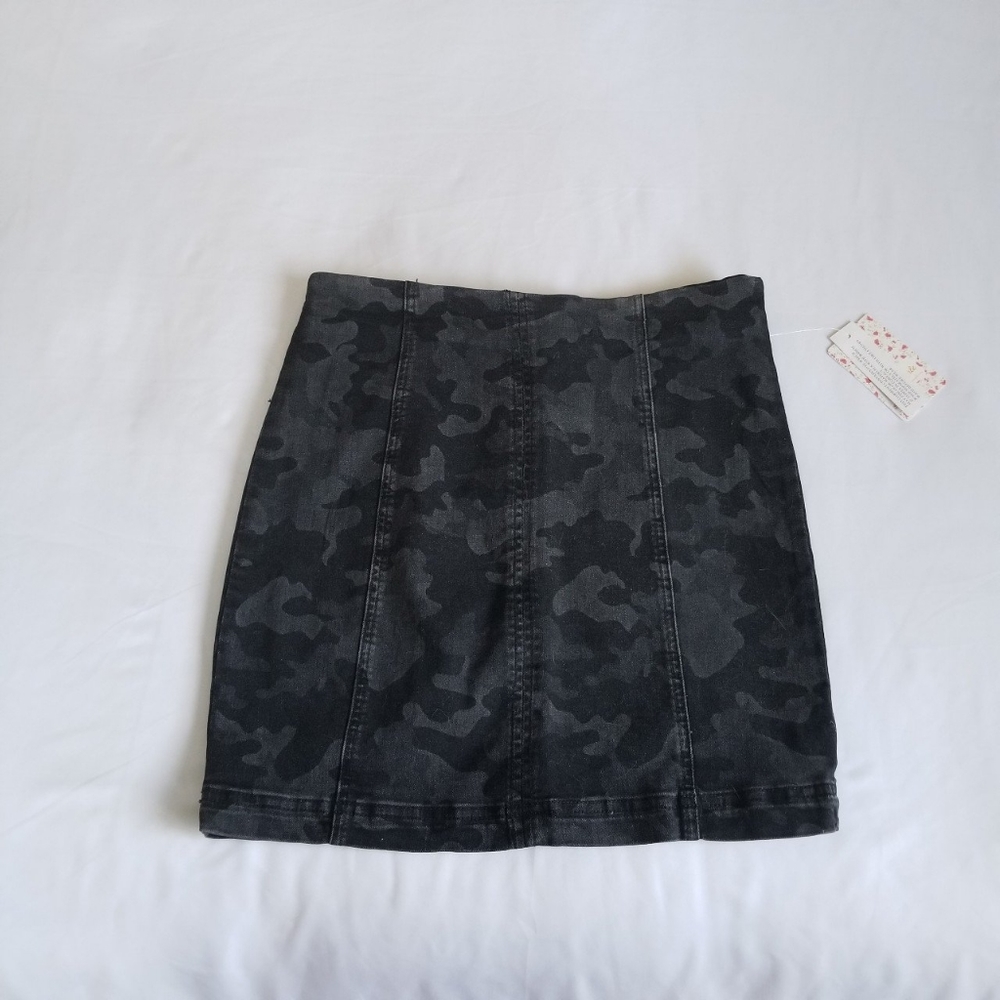 NWT Free People Modern Femme Camo Skirt